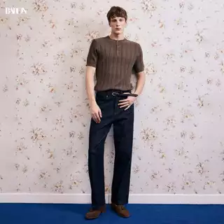 BARON - KEN Henley shirt เสื้อแขนสั้นทรงเรียบหรู ดีไซน์ Henley Neck