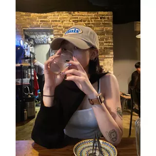 NEW LOGO EMIS CAP(RENEWAL)-BLACKแท้ พร้อมส่ง หมวกเบสบอล สไตล์คู่รัก