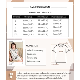 B&R พร้อมส่ง เสื้อแขนสั้นผู้หญิง เสื้อลายจุด ผ้าสวมใส่สบาย น่ารักแบบเกาหลี สายรัดหลัง การลดน้ำหนัก ขนาด S-2XL