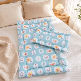 Set2 เบาะรองนอน หมอนแบนCotton ที่นอนทารก นอน2ด้าน หนา4cm