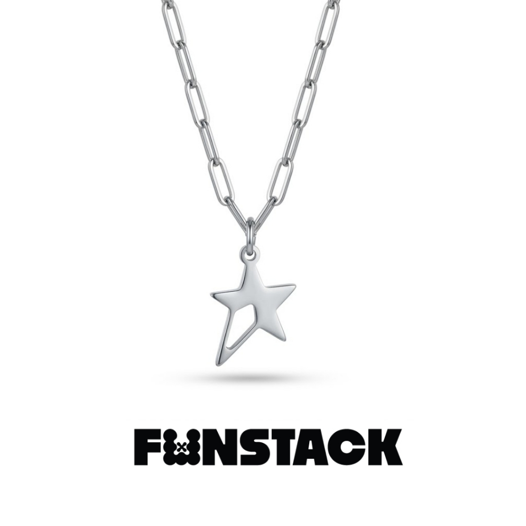 FUNSTACK สร้อยคอ All Day Stack Supernova North Star Silver Stainless Steel