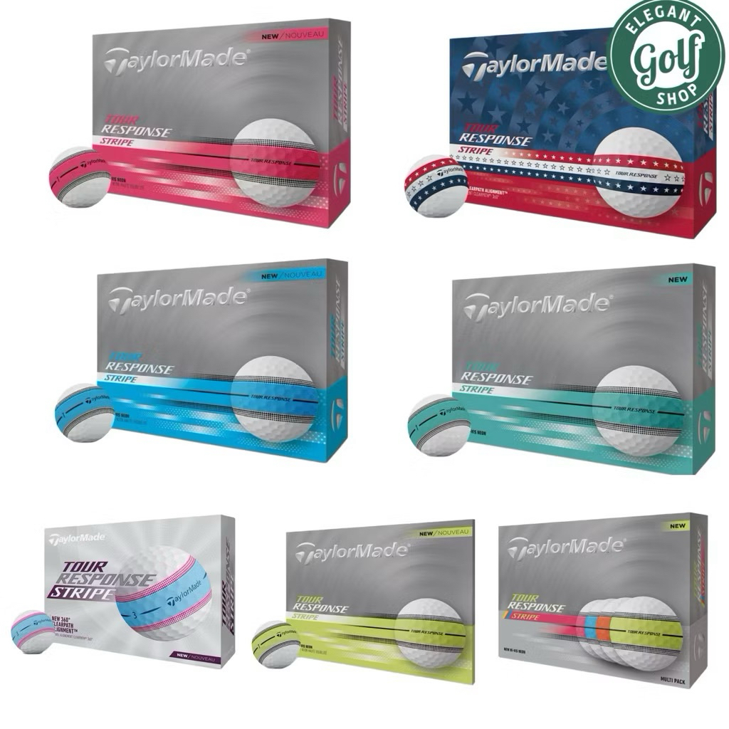 (ส่งไวที่สุดในช๊อปปี้🚚มีส่งด่วน)⛳️ลูกกอล์ฟ TAYLORMADE TOUR RESPONSE STRIPE  มือ 1 เป็นลูกใหม่แกะกล่อง