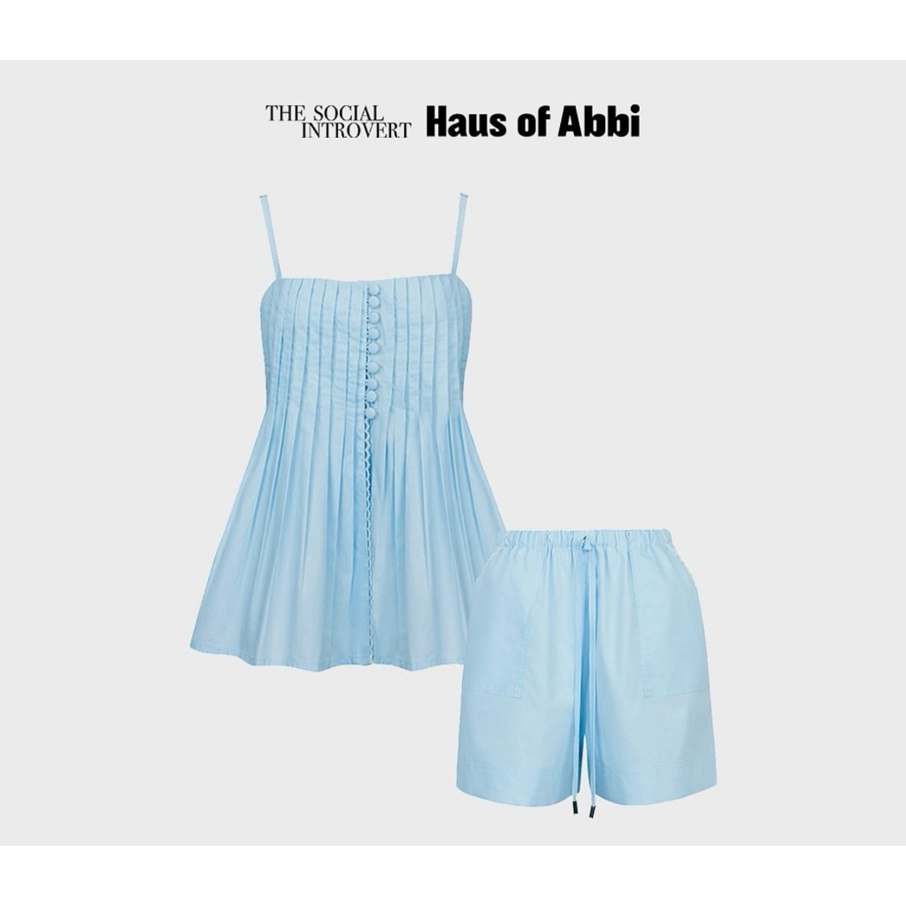 ส่งต่อ✨📍Hausofabbi Discover Tess Spaghetti Set สี Airy Blue Size S