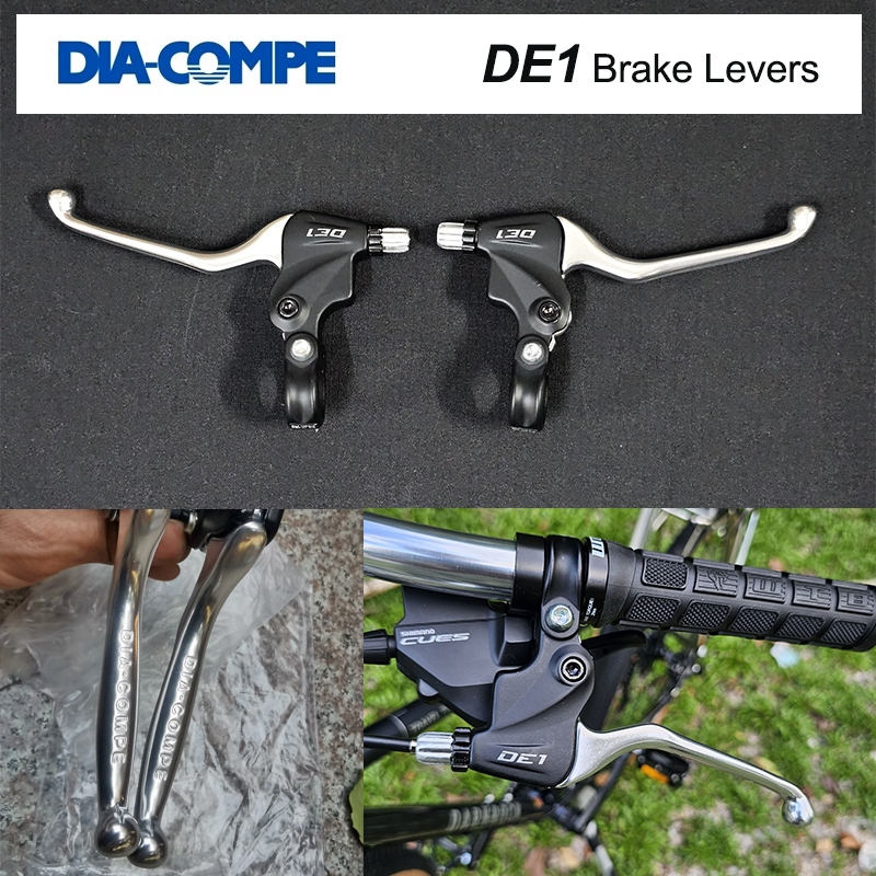 DIA-COMPE DE1 Brake Levers มือเบรคจักรยาน คุณภาพสูง ใช้กับเบรคสายเคเบิลได้ทุกชนิด เลือกระยะดึงได้ทั้ง 2 แบบ