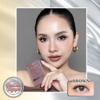 (Official) คอนแทคเลนส์รายเดือน Mutelu รุ่น Mahaheng สี Brown / Gray มีค่าสายตา แถมตลับคอนแทคเลนส์