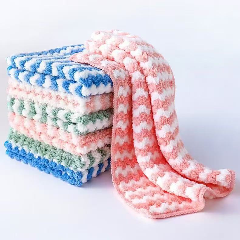 🔨🔨DHR🔨🔨 25x25 cm สินค้าพร้อมส่ง ไซส์ใหญ่ ผ้าอเนคประสงค์ไมโครไฟเบอร์สำหรับทำความสะอาด คละสี ผ้าอเนกประสงค์