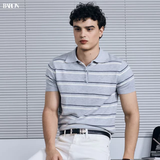 BARON “DECLAN” Knit Polo เสื้อโปโลผ้า Knit ลายขวางสไตล์ Old Money