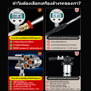 CHNTEST เครื่องฉีดน้ำแรงดันสูง 998VF ไร้สาย เครื่องล้างรถแบบพกพา พร้อมอุปกรณ์ครบชุด ใช้งานง่าย