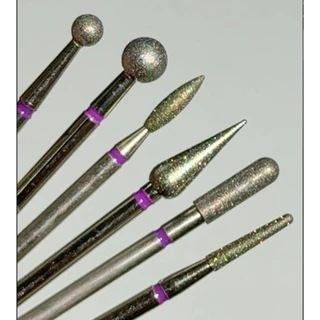 CUTICUT 🟣Diamond bit Purple Series 6 ตัวเลือก หัวเจียสีม่วงสำหรับเจียหนัง เตรียมหน้าเล็บ