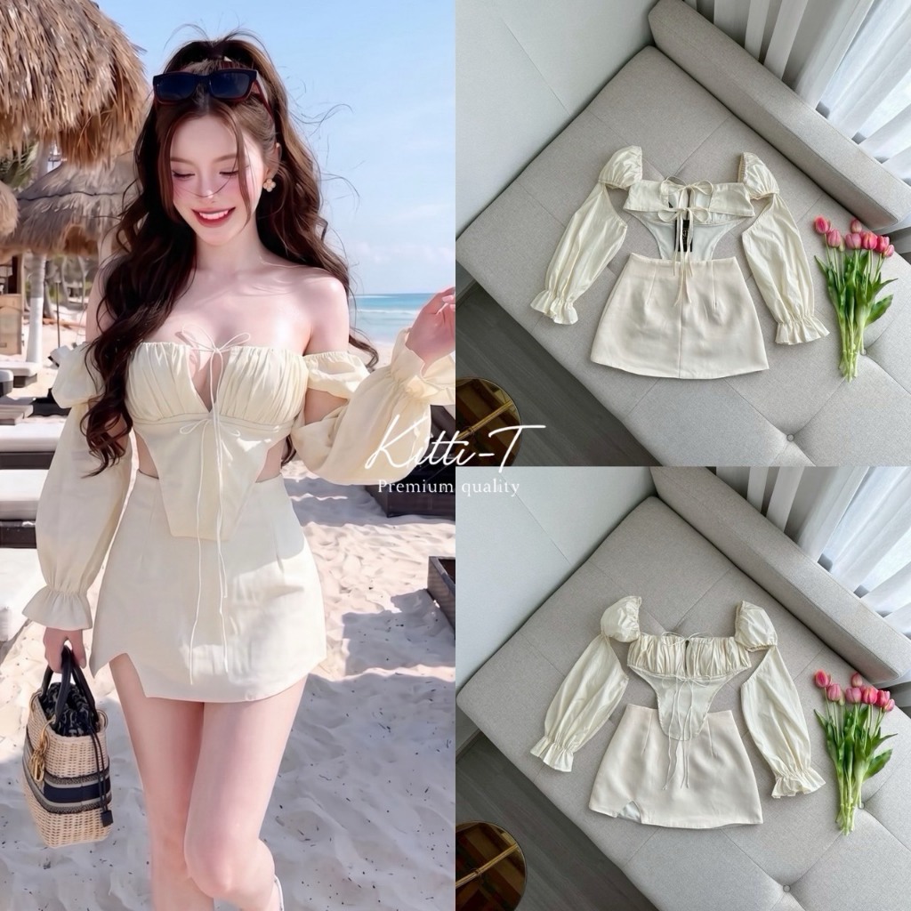 KITTI-T Seเสื้อครอปtแขนพองตุ๊กตา  KT 1464