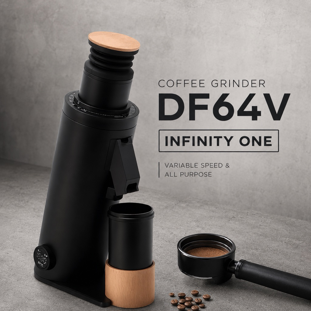 DF64V รุ่น INFINITY ONE (สีดำเท่านั้น)เครื่องบดกาแฟ Single Dose ตัวใหม่ล่าสุด 2026