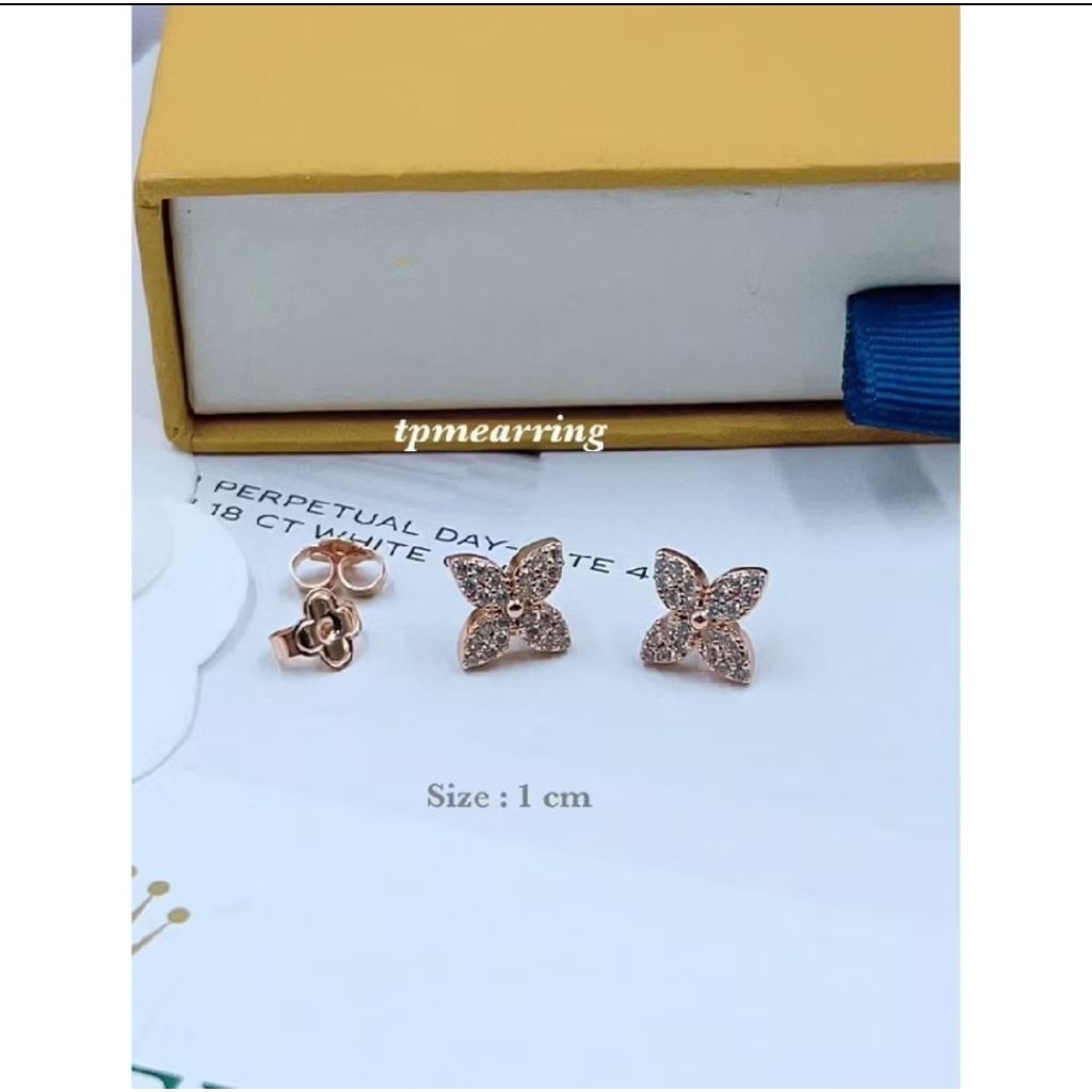 ต่างหูติดหูใส่ทำงาน ก้านเงินแท้ lldr