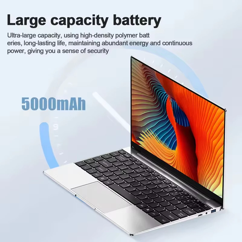 ใหม่ Ultra Slim Laptop 14.1 " แล็ปท็อป 16GB + 1TB SSD Intel 4405U PC เกม 1920 * 1080 จอแสดงผล Windows 11 Pro thumbnail 6