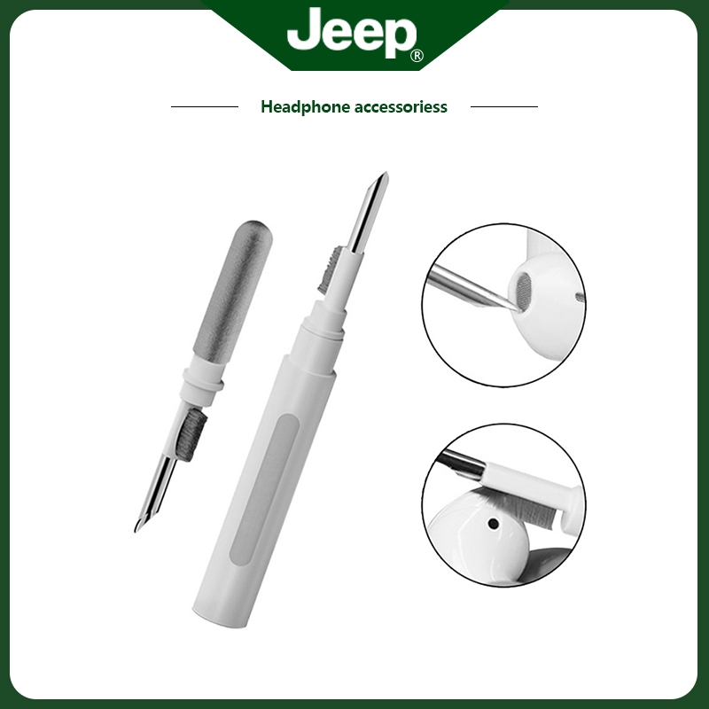 Jeep แปรงทำความสะอาดหูฟังแบบ 3 in 1 ขนแปรงนุ่ม / อุปกรณ์ทำความสะอาดเคสชาร์จ