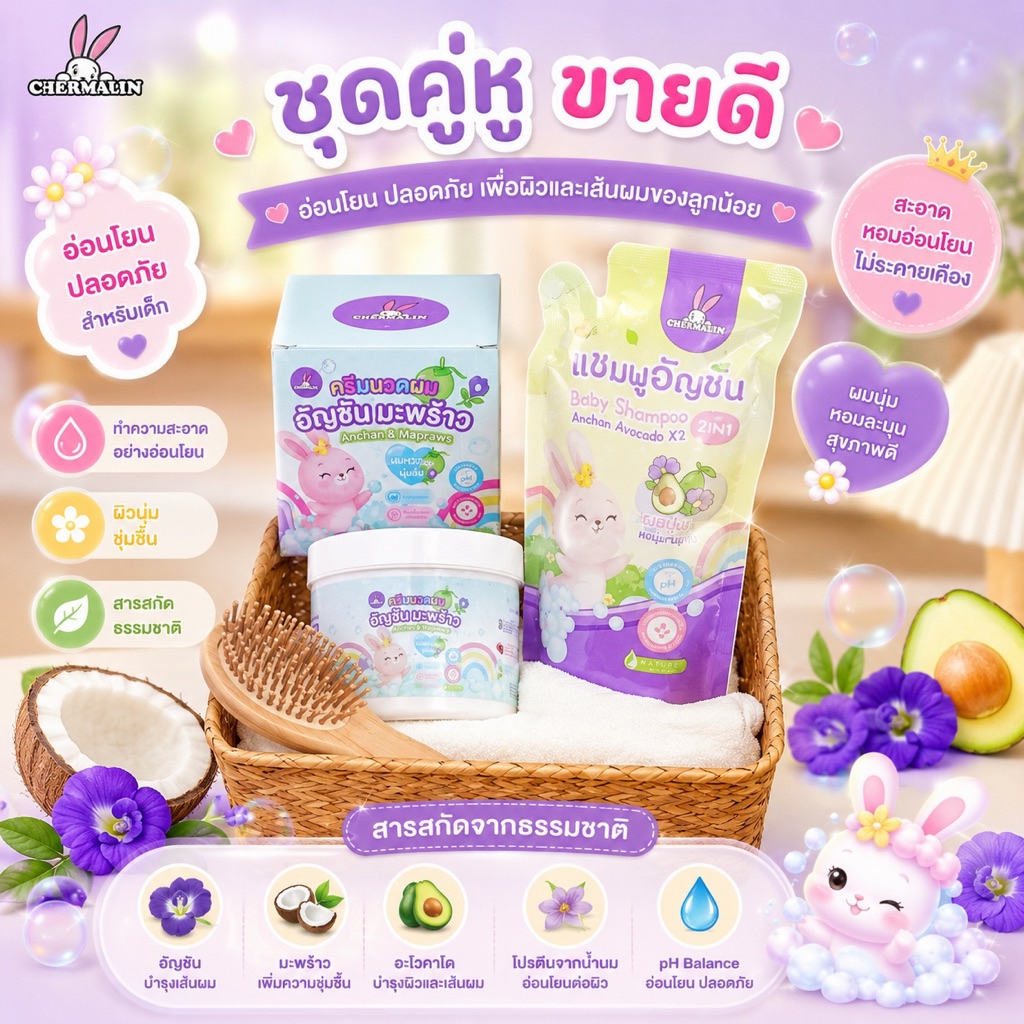 [ เซ็ตคู่ชุดใหญ่ ] แชมพูอัญชันอโวคาโด (500 ml.) และครีมนวดอัญชันมะพร้าว( 500ml.).ช้วยบำรุงผมกดดำ ราคาถูก Shopee Lazada