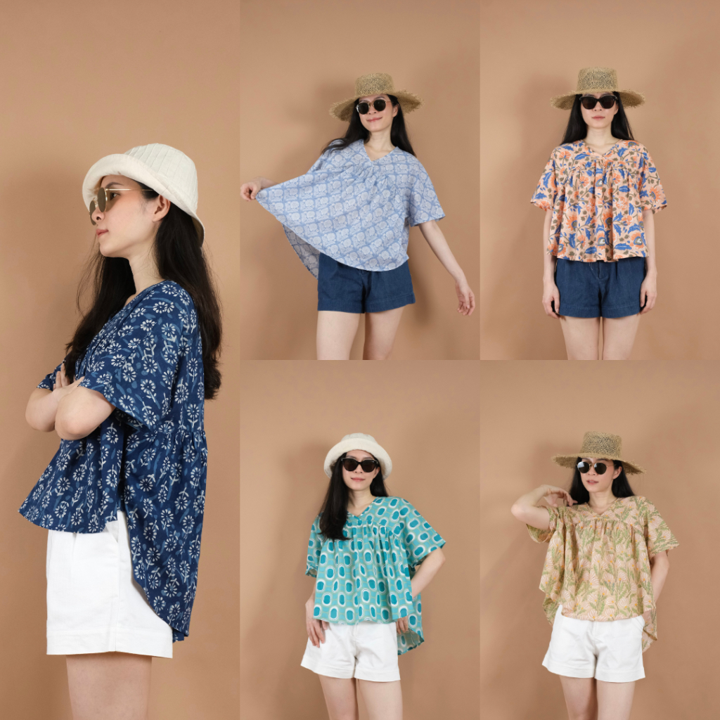 เสื้อคอวีผ้าฝ้ายอินเดีย Summer Loving Top