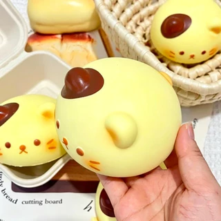 สกุชชี่ ​​ของเล่นเด้งช้ารูปลูกแมวน่ารักของเล่นกดรีบาวด์ช้านุ่ม