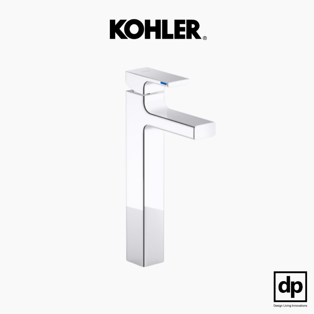 KOHLER Strayt ก๊อกอ่างล้างหน้า แบบน้ำร้อน-น้ำเย็นทรงสูง รุ่นสเตย์ท สีโครเมียม รุ่น K-37329T-B4-CP ขอ
