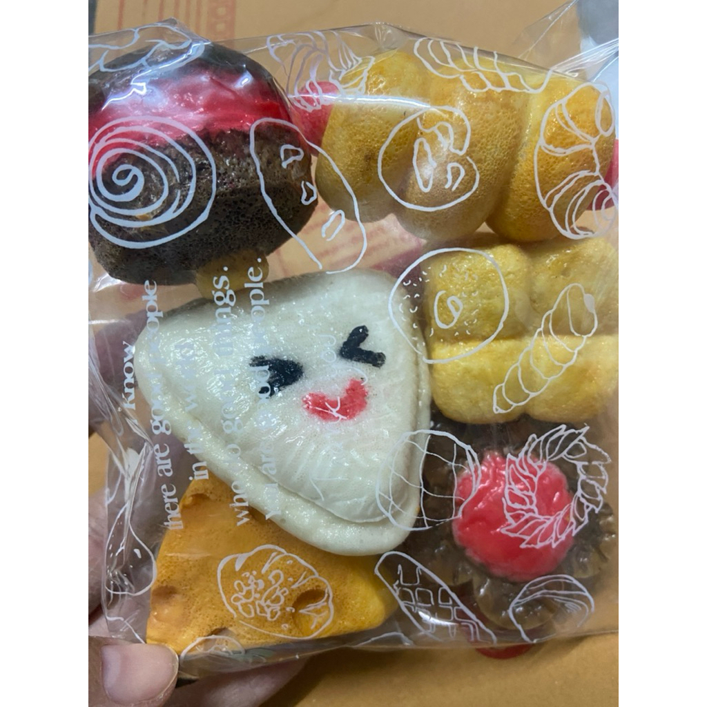 สกุชชี่ฟองน้ำ ลายของกินน่ารัก คละ6ชิ้น/12ชิ้น
