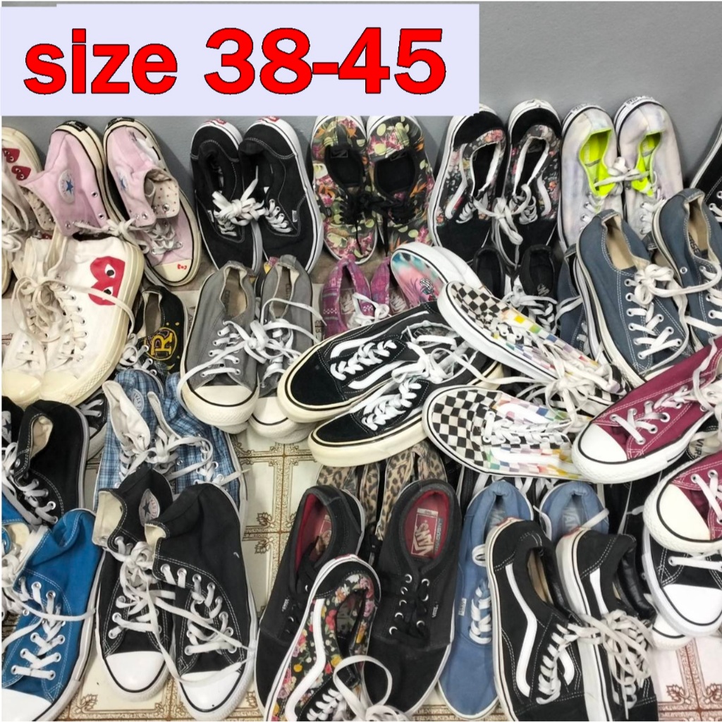 💥🌂รองเท้าผ้าใบมือสอง💥🌂 size 38-45 ความยาว 24-29 cm