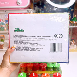 แคนดี้แก้วน้ำผงอัดลม และ ผงเป๊าะแป๊ะ แบบดูด 4 รส (1 แพ็ค 30 ชิ้น)