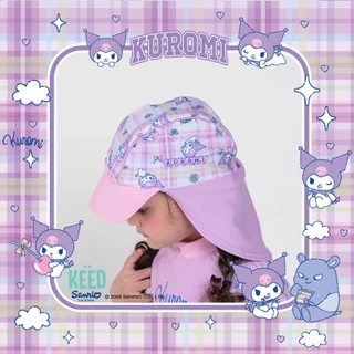 ✨NEW✨ KEED X Kuromi Collection 2026 หมวกว่ายน้ำเด็กผู้หญิง สีชมพูม่วง กัน UV50+