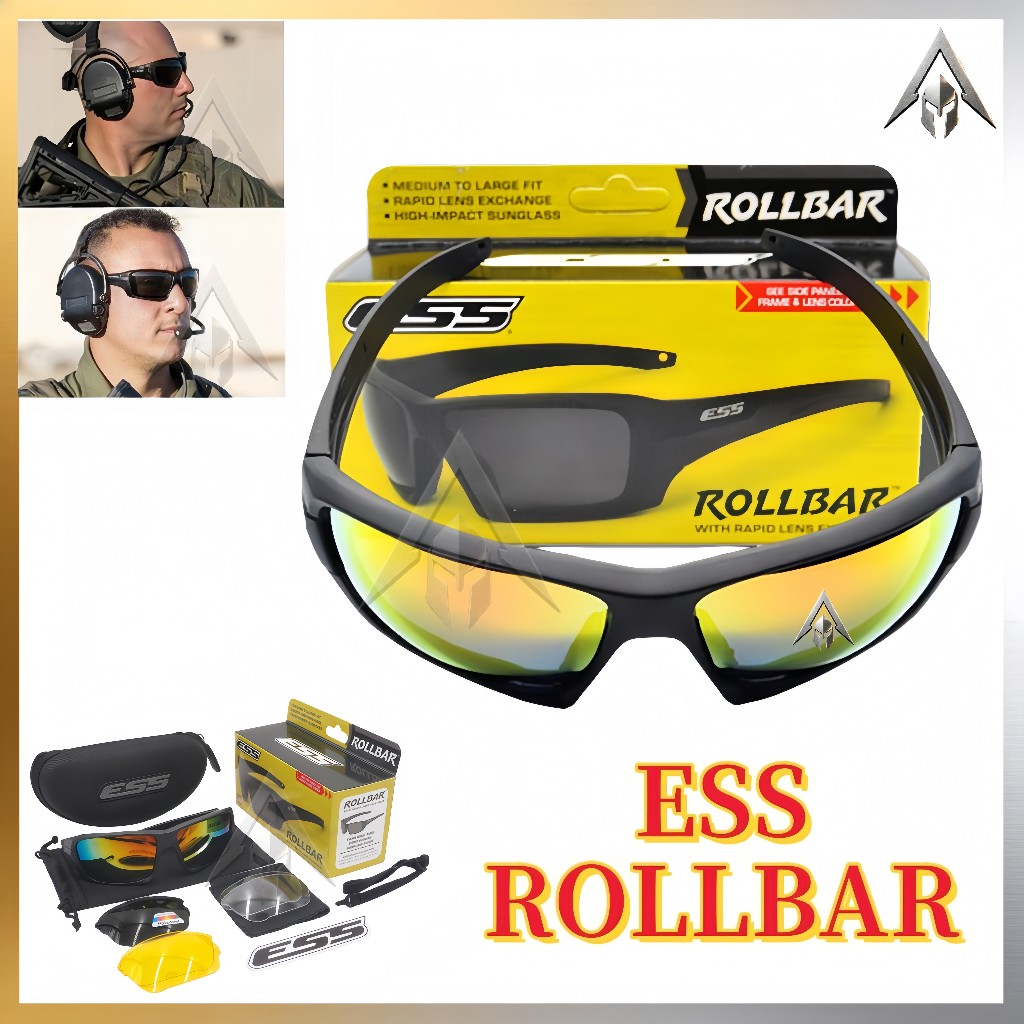 【จัดส่งด่วน】แว่นกันแดด ESS Rollbar UV400 สำหรับกีฬากลางแจ้ง แว่นกันแดดสำหรับปั่นจักรยาน แว่นกันแดดสำหรับยุทธวิธี