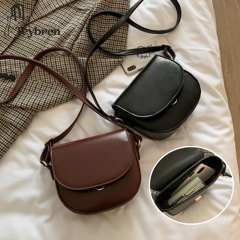 🔥ขายดี พร้อมส่ง กระเป๋าหนังสะพายข้างทรงกล่อง ครึ่งวงกลม ความจุขนาดใหญ่ ความสง่างาม-TN