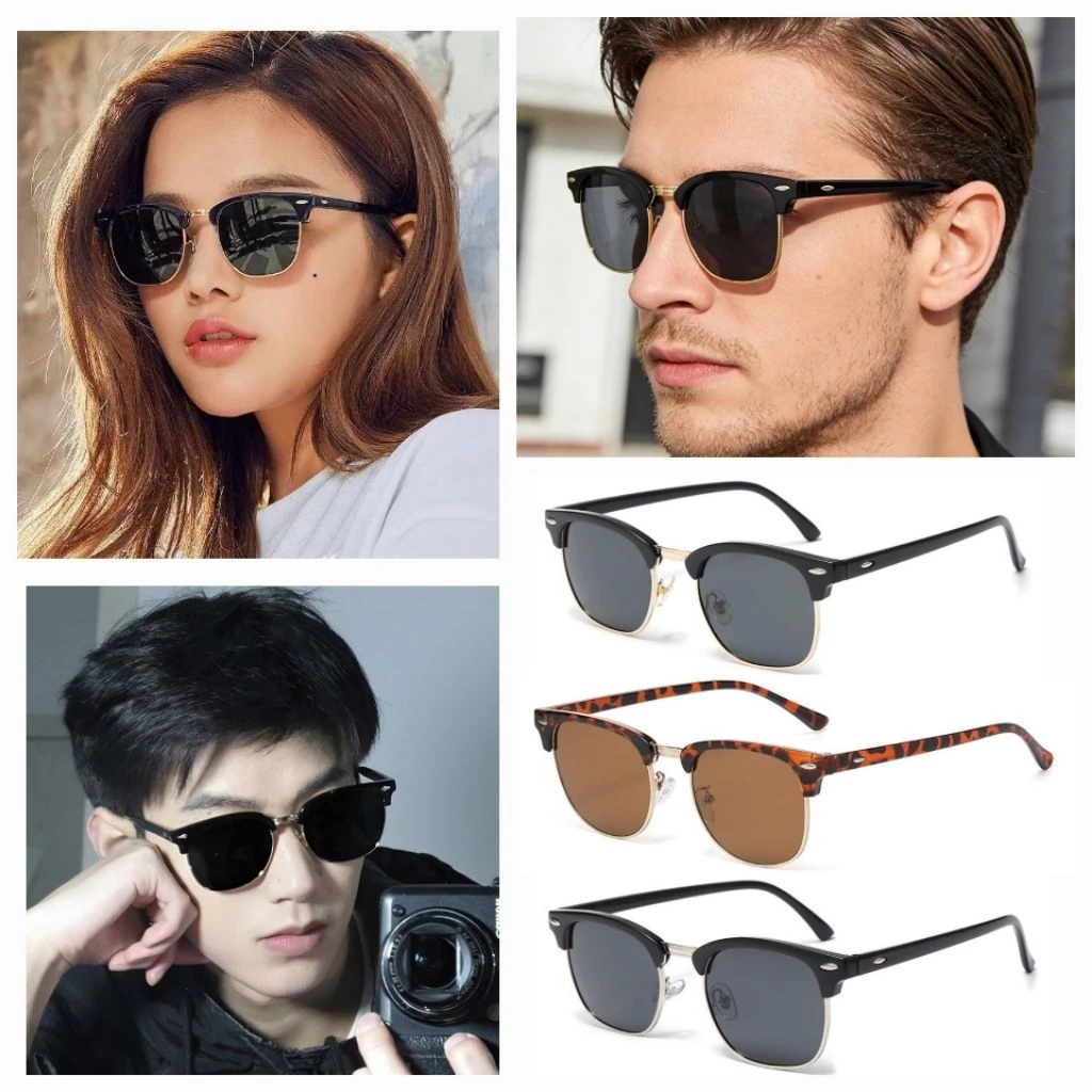 แว่นตากันแดด Clubmaster Retro รุ่น CLB-Classic ทรงเรโทร คลาสสิก แว่นเลนส์กันแดด UV400 ใส่ได้ชายหญิง