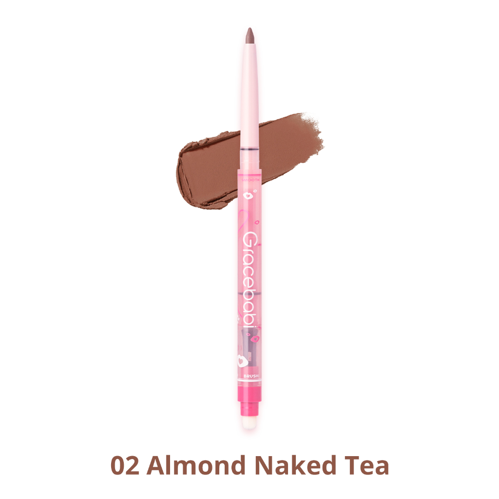 Gracebabi - Matte Lip Liner ดินสอเขียนขอบปากเนื้อแมตต์ 2in1 วาดพร้อมเบลนด์ มีให้เลือก 2 สี รูปที่ 3