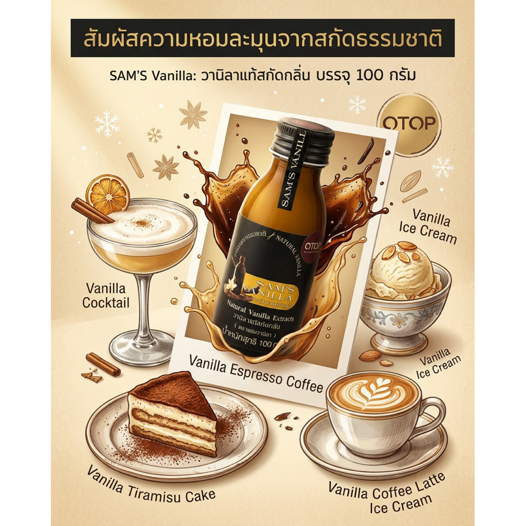 วานิลาสกัดกลิ่น100g+ วานิลาบีนเพสท์100g,เคล็ดลับที่ Barista ไม่เคยบอก! รักพี่เสียดายต้อง แพ็คคู่หู Duo Packs