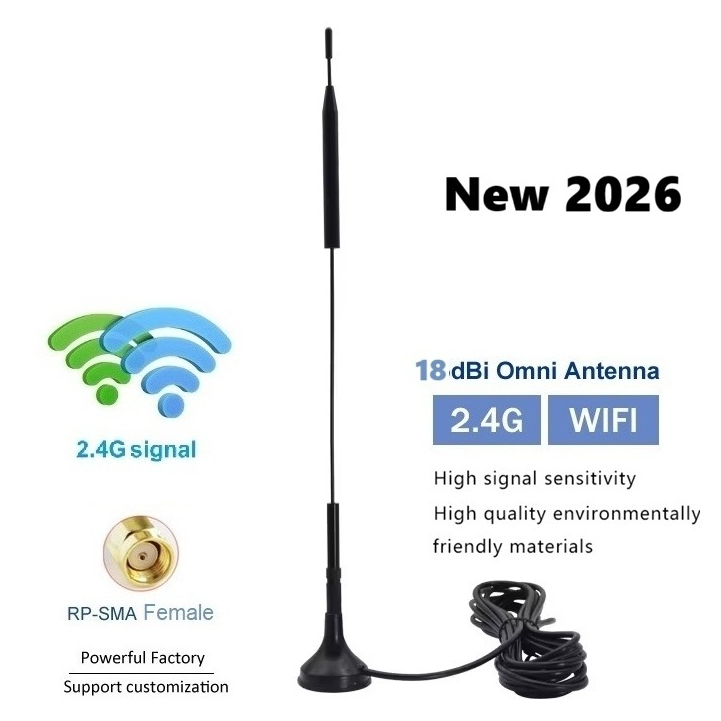 Wifi Antenna 18dBi Omni High Gain Small Suction Cup Signal Booster