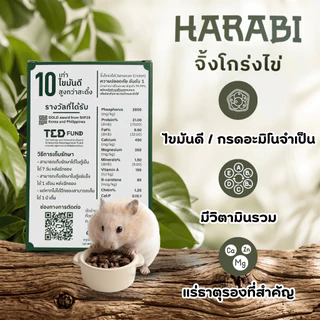 จิ้งโกร่งไข่ HARABI ตัดสวนที่แข็งออกหมดปลอดเชื้อโรคไร้พยาธิ อาหารสำหรับสัตว์เล็ก Exotic pet ขนาด 50 กรัม แมลง จิ้งโกร่ง