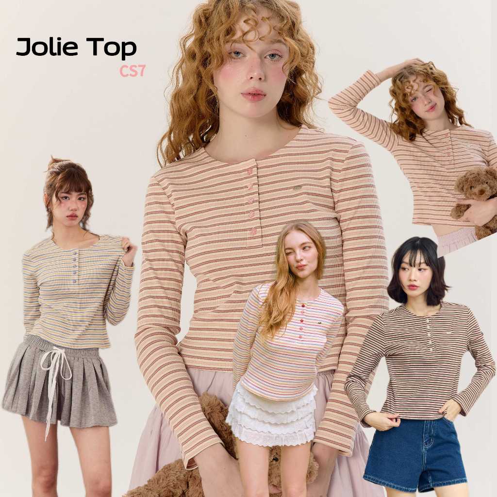 CelebrityStyle-CS7 Jolie Top เสื้อแขนยาว เนื้อผ้าพรีเมี่ยมมากๆเนื้อนุ่ม ใส่สบายไม่อึดอัดไม่บาง