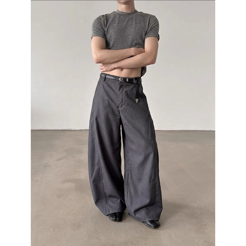 LL-LEELA WIDE TROUSERS-กางเกงขากระบอกใหญ่