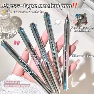 ปากกาลูกลื่น 4 สี 1 ด้าม เขียนลื่น สีชัด ดีไซน์ทันสมัย พกพาสะดวก สำหรับนักเรียนนักศึกษา