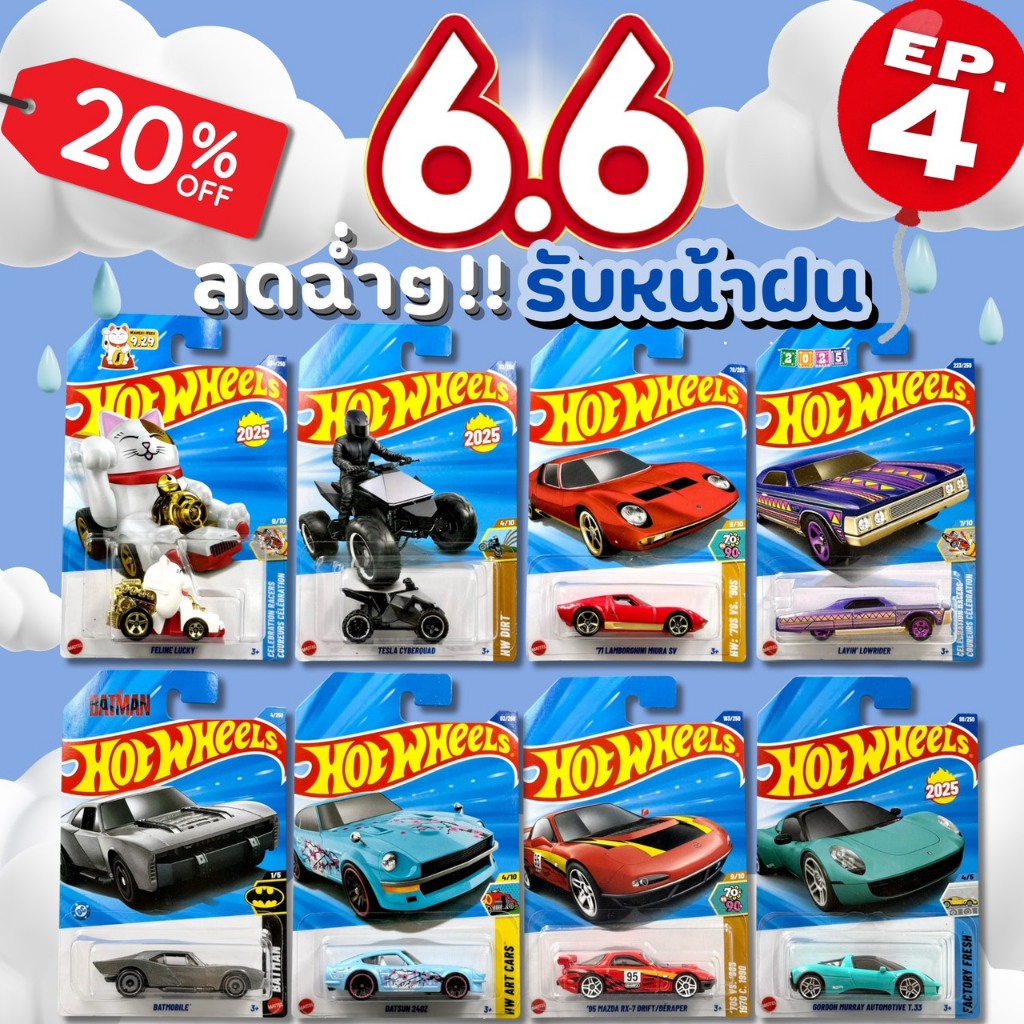 รถเหล็กฮอทวีล Ep.4 | Hotwheels Basic Car ลิขสิทธิ์แท้ 100% สเกล 1:64