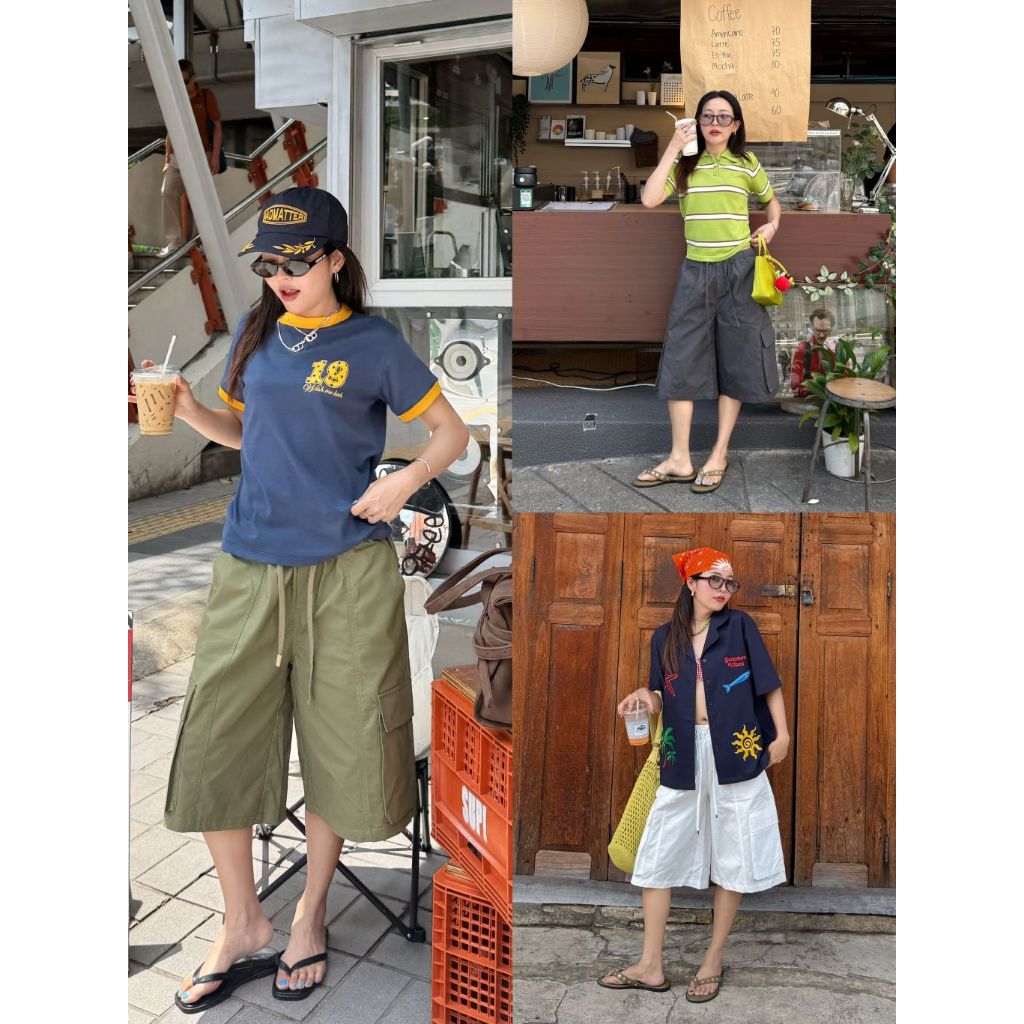 MORGAN PANTS - กางเกงขาสั้น 5 ส่วนผ้าคอตตอนทวิลเนื้อหนา ทรงสวย (พร้อมส่ง)