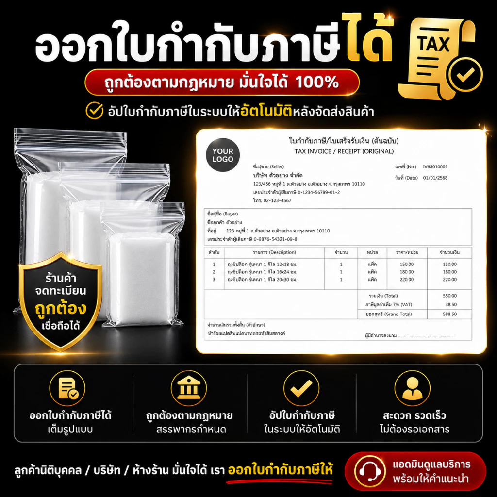 ( แนะนำ ) ถุงซิปใส รุ่นหนา ถุงซิปใส่เสื้อผ้า ถุงซิปใส่ของอเนกประสงค์ สามารถใส่อาหารได้ ล็อคแน่น thumbnail 4