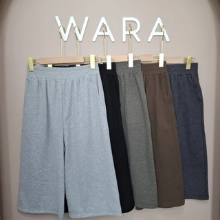 [ P8 ] WARA กางเกงขา 4 ส่วน ผ้าร่อง (ยาว 26 นิ้ว)