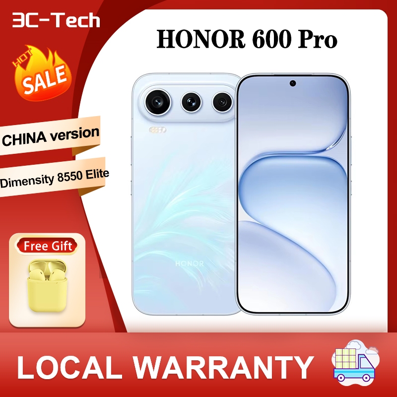 เวลาขนส่ง 10 วัน Original HONOR 600 Pro China ROM Smartphone 6.57 Inch Dimensity 8550 Elite Camera 2