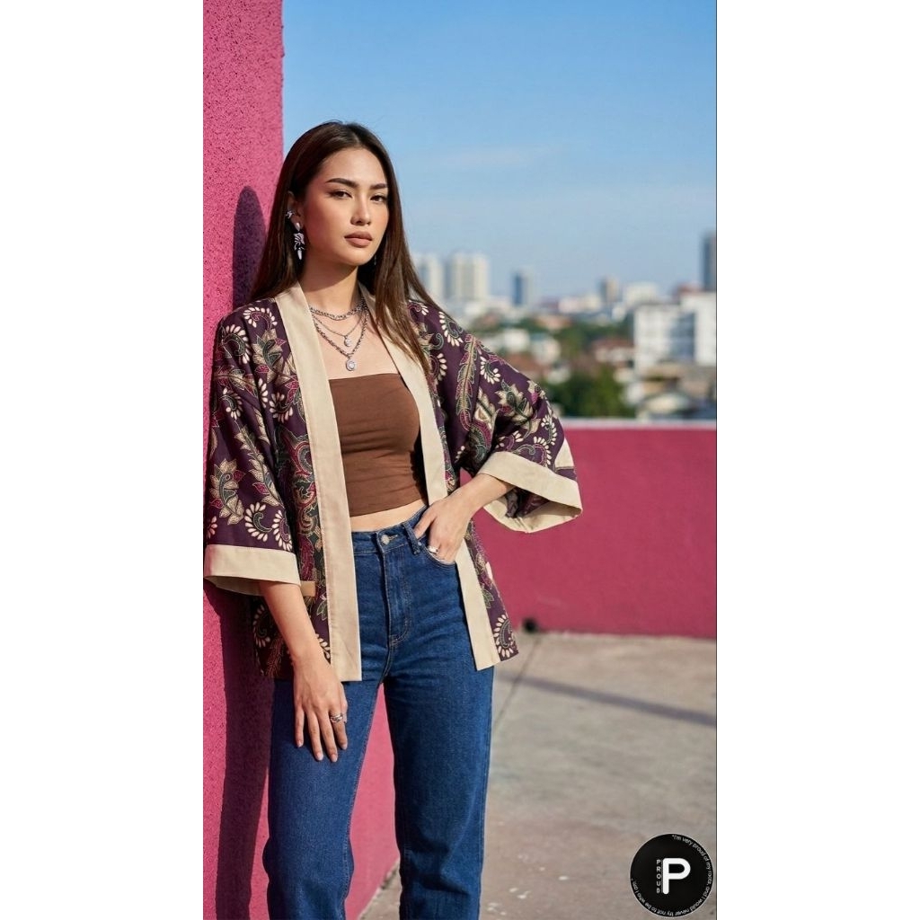 Haori Batik jacket_Violet