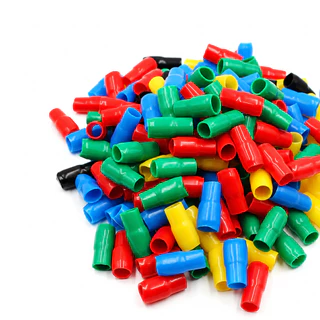 ปลอกหุ้มสายไฟ PVC 2.5 SQ ปลอกสี ปลอกหุ้มหางปลา 100 ชิ้น/ถุง สินค้าพร้อมส่ง