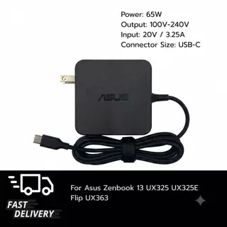 (ประกัน 18 เดือน) สายชาร์จ โน๊ตบุ๊ค for ASUS ExpertBook B9 B9450F ROG Flow X13 65W USB-C (asus011)