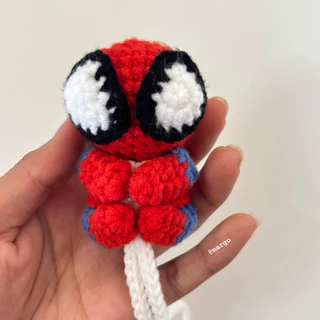 Spider-Man Keychain🕸️🕷️พวงกุญแจสไปเดอร์แมนไหมพรม🧶