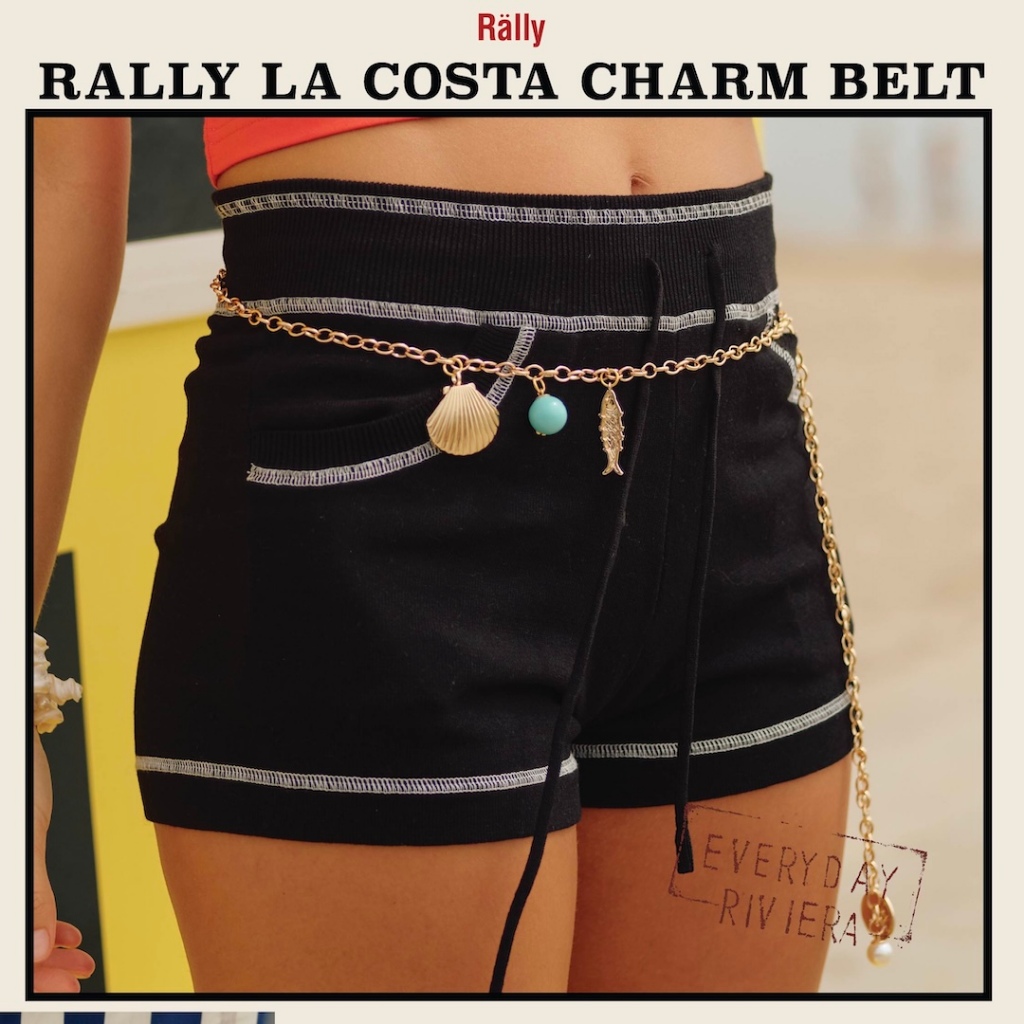 Rally La Costa Charm Belt - เข็มขัดโซ่มาพร้อม Charm ตกแต่ง