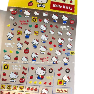 🌸 ลาย Hello Kitty แท้ความน่ารักเต็มแผ่น 🌸 ติดได้ทั้งเล็บเจลและเล็บธรรมชาติ 🌸 เหมาะสำหรับตกแต่งเล็บให้โดดเด่นไม่ซ้ำใคร