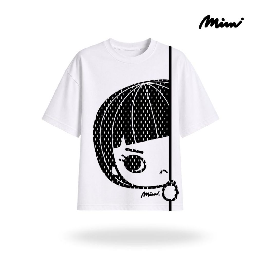 Mimi Tee shirt Peak เสื้อยืดคอกลม แขนสั้น ทรงหลวม สีขาว A9QHWH