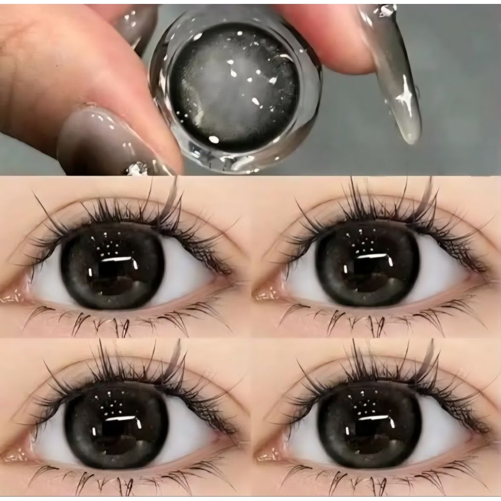 คอนแทคเลนส์ มี อย.ไทย รุ่น Mini Julia สีดำ Black มีค่าสายตา (0.00)-(-10.00) เปลี่ยนแทนทุกเดือน