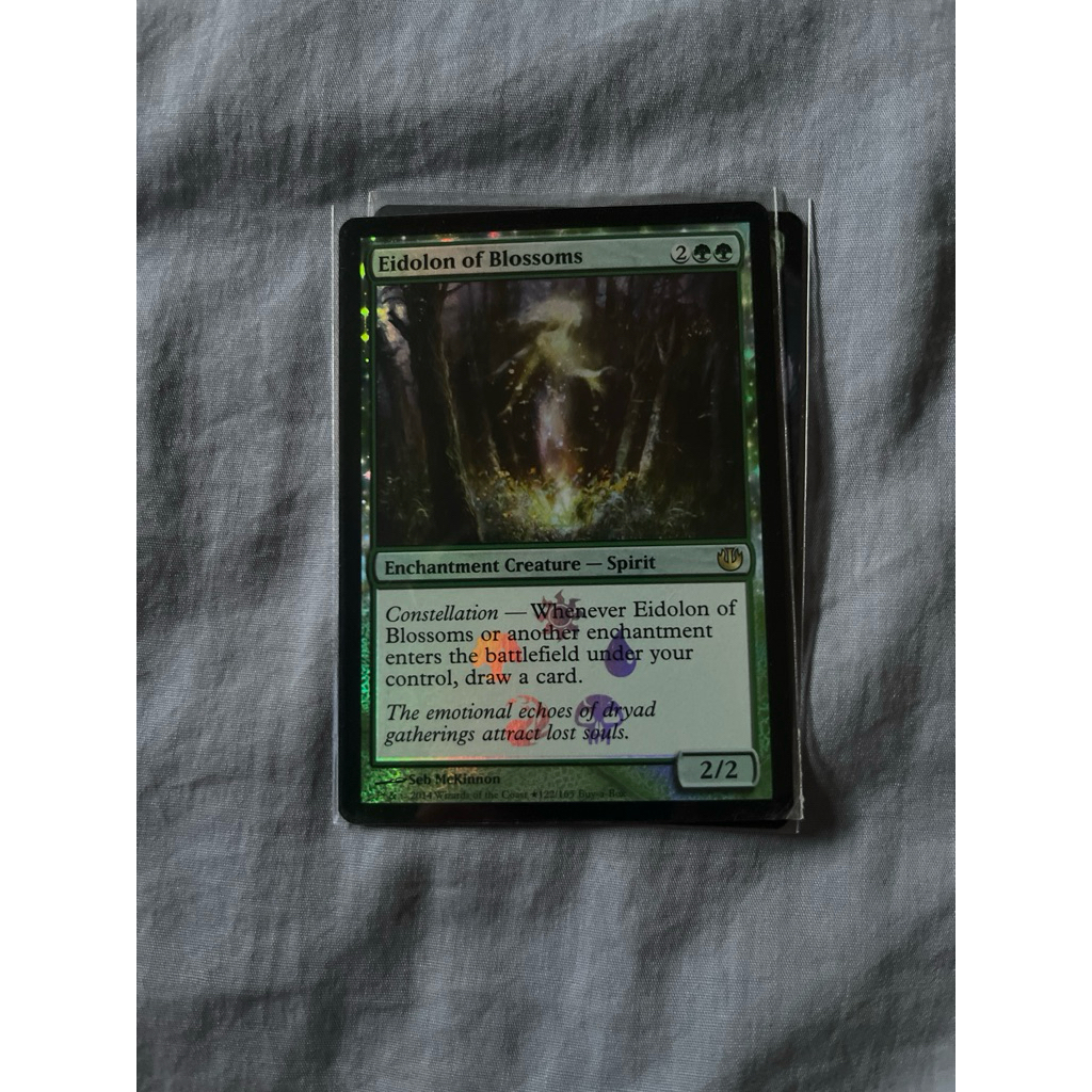 การ์ด MTG Eidolon of Blossoms Foil Green Magic the gathering EDH รุ่น JOU สภาพ Nm